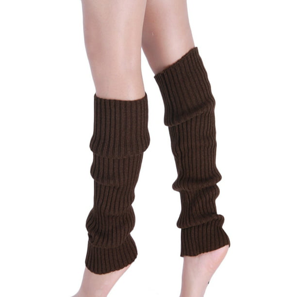 Women Boho Winter Warm Leg Warmers Cable Knit Knitted Crochet High Long Socks